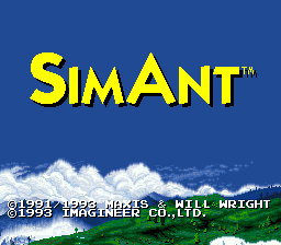 SimAnt (Japan) Title Screen